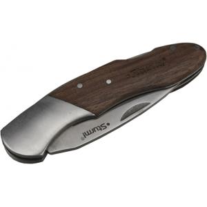 Нож складной с деревянной ручкой лезвие L-7,5см STURM 1076-10-J1