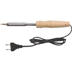 Паяльник с деревянной ручкой 220 В, сменное жало D = 4.8 мм, 40 Вт, FIT, 60485