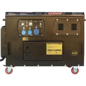 Дизельный генератор в шумозащищенном корпусе, 220В, 8,5-9кВт, D12000S, FOXWELD