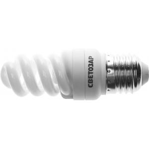Энергосберегающая лампа "КОМПАКТ" спираль, цоколь E27 (стандарт), Т2, теплый белый свет (2700 К), 8000 час, 9 Вт (45), СВЕТОЗАР, 44452-09