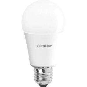 Лампа светодиодная "LED technology", цоколь E27 (стандарт), яркий белый свет (4000 К), 220 В, 12 Вт (100), СВЕТОЗАР, 44508-100_z01