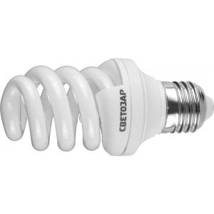 Энергосберегающая лампа "ЭКОНОМ" спираль, цоколь E27 (стандарт), теплый белый свет, 12 Вт, СВЕТОЗАР, 44352-12