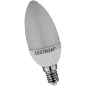 Лампа светодиодная "LED technology", цоколь Е14, теплый белый свет (2700 К), 230 В, 4,5 Вт (40), СВЕТОЗАР, 44500-40