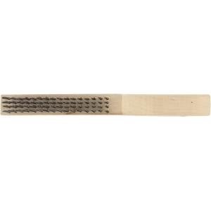 Щетка зачистная 4-х рядная закаленная прямая проволока с деревянной ручкой СИБРТЕХ 74804