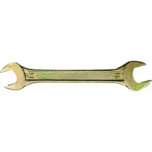 Ключ рожковый, 8 х 10 мм, желтый цинк, СИБРТЕХ, 14303
