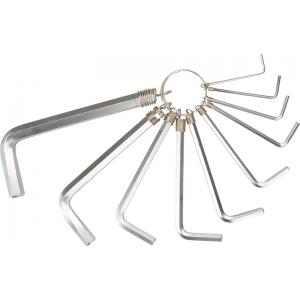 Ключи шестигранные, 1,5 - 10 мм, набор 10 шт, TOPEX, 35D954