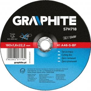 Диск отрезной по металлу 180 x 1.6 х 22.2 мм 41 A46-S-BF GRAPHITE 57H718