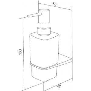 Стеклянный диспенсер для жидкого мыла с настенным держателем хром, AM.PM, A5036964