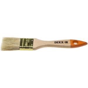 Кисть флейцевая "ПРАКТИК" деревянная ручка натуральная щетина 38 мм DEXX 0100-038_z02