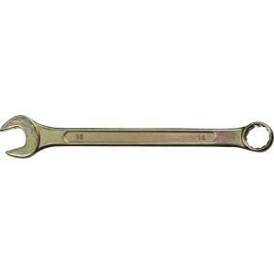 Ключ комбинированный гаечный желтый цинк 14 мм DEXX 27017-14