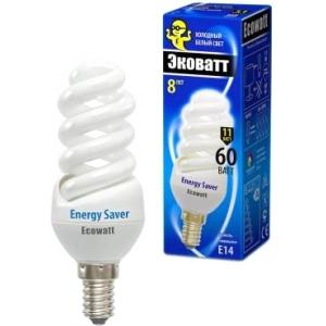 Лампа энергосберегающая M-FSP 11 Вт 840 E14 холодный белый свет витая ECOWATT 4606400203780