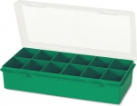 Органайзер зеленый литые перегородки 250х140х54 мм TAYG 51104