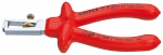 Инструмент для снятия изоляции, 160 мм, форма 0, клещи хромированные, ручки изолированные, KNIPEX, KN-1107160