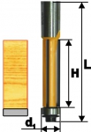 Фреза кромочная прямая ф12,7х13 мм, хвостовик 8 мм, ЭНКОР, 10650