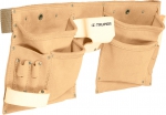 Поясная сумка для инструмента 49*24 см, сделанна из кожи Буффало 1,7 мм, 13 отделений для хранения ручного инструмента POCA-13, TRUPER, 11537