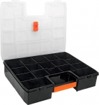 Ящик для хранения мелких предметов, полипропилен, 17 отделений, крышка с дополнительным замком ORG-17X, TRUPER, 19939