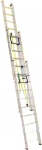 Лестница трехсекционная усиленная профессиональная с канатной тягой 3х23 (6520/16880, 72 кг), АЛЮМЕТ, 3323