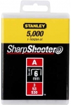 Скоба для степлера 6 мм тип А (5/53/530) 1000 шт, STANLEY, 1-TRA204T
