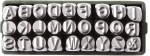 Набор клейм буквенных латиница 7 мм 10/1, ДЕЛО ТЕХНИКИ, 378207
