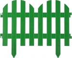 Забор декоративный "ПАЛИСАДНИК", 28x300см, зеленый, GRINDA, 422205-G