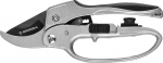 Секатор алюминиевые ручки храповый механизм с эфесом округлые лезвия 200 мм GRINDA 8-423034