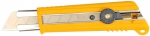 Нож с выдвижным лезвием, с противоскользящим покрытием, фиксатор, 25 мм, OLFA, OL-NH-1