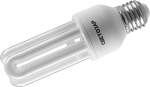 Энергосберегающая лампа "U-КЛАССИКА" стержень, цоколь E27 (стандарт), Т3, 3U, тепл бел свет (2700 К), 8000 час, 15 Вт (75), СВЕТОЗАР, 44332-15
