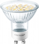 Лампы светодиодные "LED technology", цоколь GU10, теплый белый свет (3000 К), 230 В, 5 Вт (35), СВЕТОЗАР, 44560-35