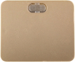 Выключатель "ГАММА" с подсветкой, одноклавишный, без вставки и рамки, цвет золотой металлик, 10 А/~250 В, СВЕТОЗАР, SV-54131-GM