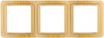 Панель "ГАММА" накладная, вертикальная, цвет ольха, 3 гнезда, СВЕТОЗАР, SV-54149-A