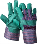 Перчатки "MASTER" рабочие, искусственная кожа, зеленые, XL, STAYER, 1132-XL