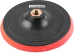Тарелка опорная "MASTER" пластиковая для УШМ на липучке d=150 мм М14 STAYER 35744-150