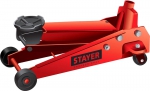 Домкрат гидравлический подкатной "RED FORCE" с педалью 35 т STAYER 43155-3.5