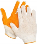 Перчатки трикотажные, 10 класс, х/б, с защитой от скольжения, S-M, ЗУБР, 11452-S