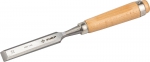 Стамеска-долото "ЭКСПЕРТ" с деревянной ручкой, хромованадиевая, 22мм, ЗУБР, 18096-22