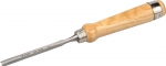 Стамеска-долото ЭКСПЕРТ полукруглая с деревянной ручкой, хромованадиевая сталь,ЗУБР