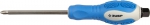 Отвертка "ПРОФИ АВТО", ударная, сквозной Cr-Mo стержень с усилителем под ключ, двухкомп. рукоятка, PH №2, 100мм, ЗУБР, 25272-2-100