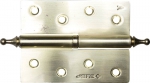 Петля дверная разъемная "ЭКСПЕРТ", 1 подшипник, цвет мат. латунь (SB), левая, с крепежом, 100х75х2,5мм,2шт, ЗУБР, 37605-100-3L
