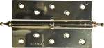 Петля дверная разъемная "ЭКСПЕРТ", 1 подшипник, цвет латунь (PB), левая, с крепежом, 125х75х2,5мм, 2 шт, ЗУБР, 37605-125-1L