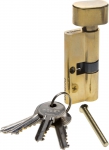 Механизм "МАСТЕР" цилиндровый, тип "ключ-защелка", цвет латунь, 5-PIN, 70мм, ЗУБР, 52103-70-1