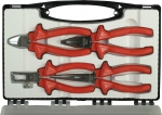 Набор из губцевых инструментов "AVIA" с диэлектрическими ручками, 1000 В, 4 предмета, KRAFTOOL, 22002-H4