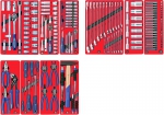 Набор инструментов "СТАНДАРТ" для тележки 10 ложементов 186 предметов МАСТАК 5-00186
