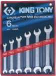 Набор рожковых ключей, 8-23 мм, 6 предметов, KING TONY, 1106MR