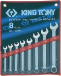 Набор комбинированных ключей, 10-22 мм, 8 предметов, KING TONY, 1208MR