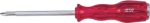 Отвертка крестовая Phillips №1, 75 мм, силовая, пластиковая ручка, KING TONY, 14810103