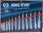 Набор накидных ключей, 6-32 мм, 12 предметов, KING TONY, 1712MR