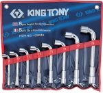 Набор торцевых L-образных ключей, 8-19 мм, 8 предметов, KING TONY, 1808MR