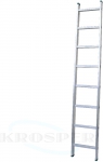 Односекционная алюминиевая лестница, 14 ступеней, 400 см, 6,1 кг, KROSPER, KRW 1x14