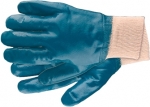 Перчатки рабочие из трикотажа с нитриловым обливом, манжет, M, СИБРТЕХ, 67756