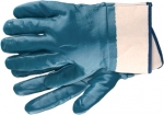Перчатки рабочие из трикотажа с нитриловым обливом, крага, M, СИБРТЕХ, 67758